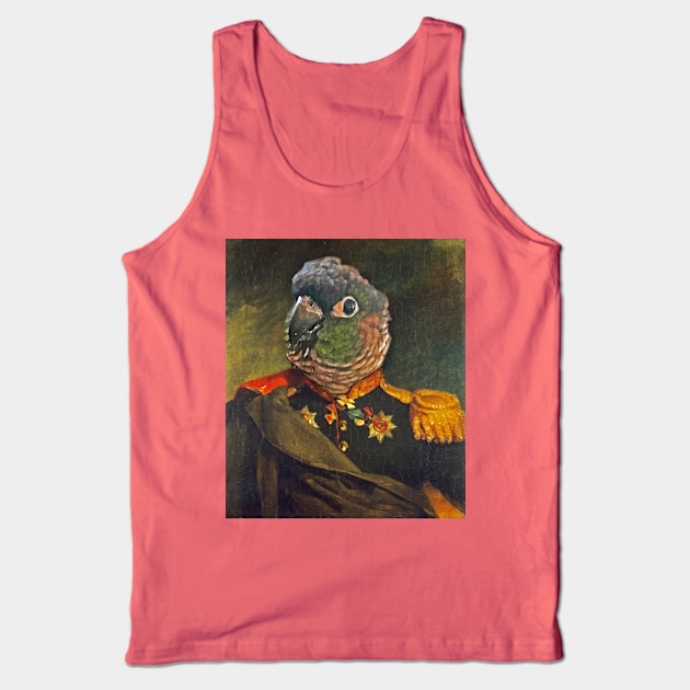 Parrot Miliary Portrait Tank Top by UselessRob